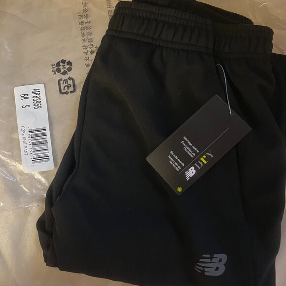 New Balance Core Knit Pants Black Mens Size Small NWT - Picture 2 of 2